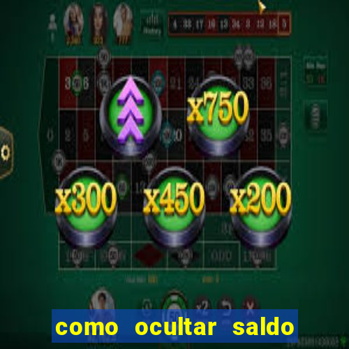 como ocultar saldo na betfair